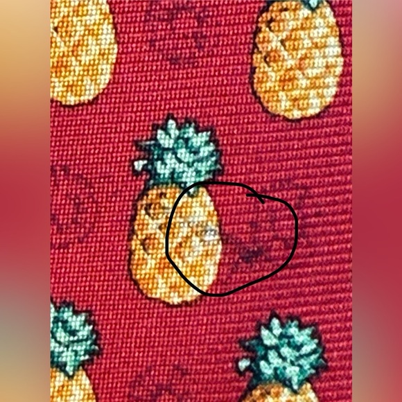 Burberry Men’s Red Neck Tie With Pineapples 🍍 - Picture 6 of 12
